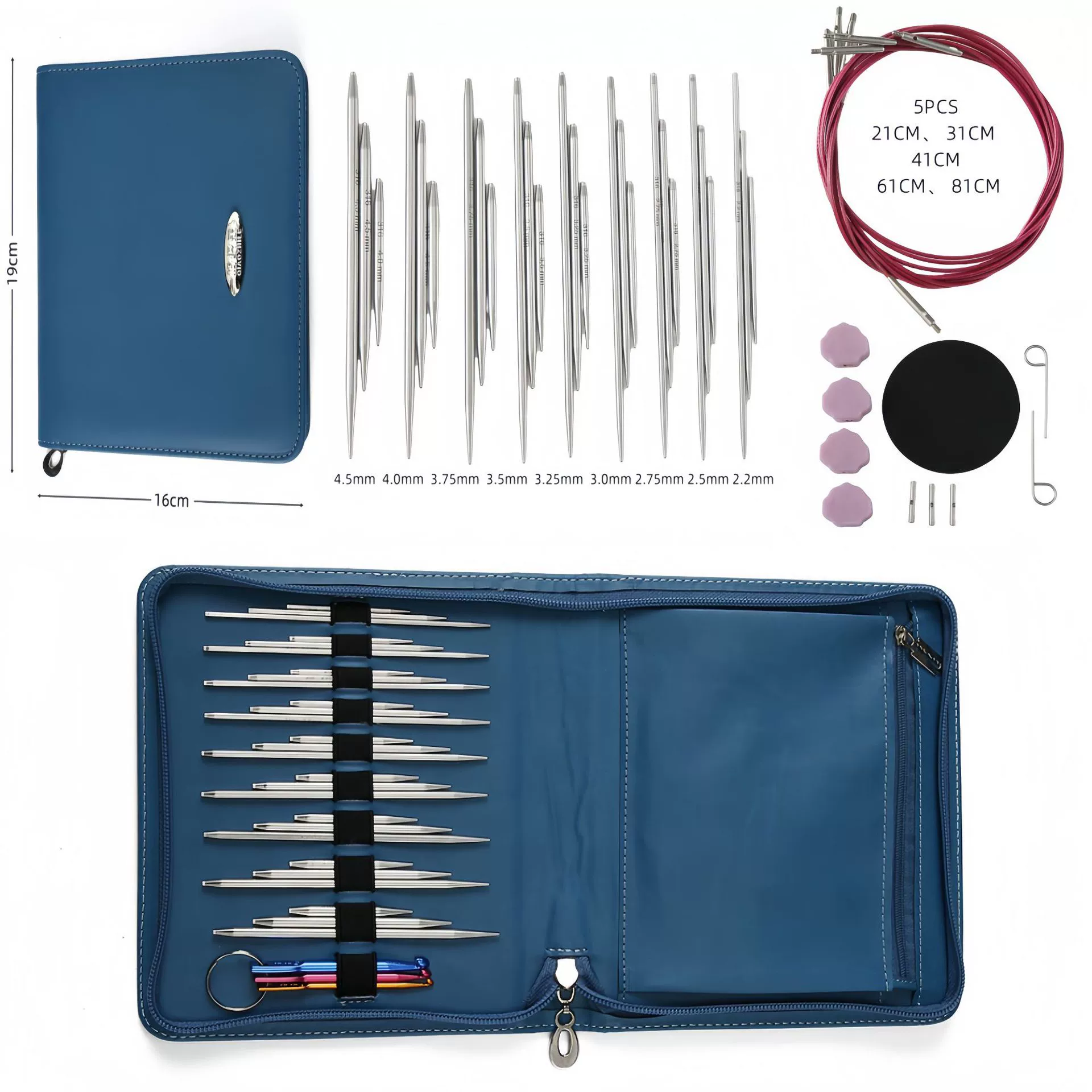 Игла Съемный кольцевой инструмент из нержавеющей стали свитер 316 трансграничный плетеный инструмент игла рукава игла свитер