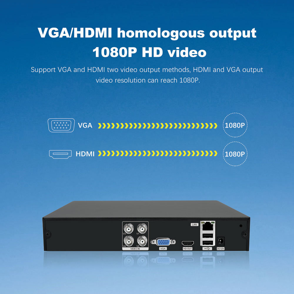 Srihome 4 kanallı 1080p HD analog DVR kameraset