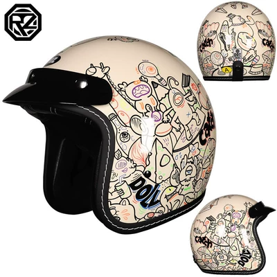 Motosiklet kaskı (dəbilqə) – for Men and Women, 3C Certified 3/4 - catching-dolls-m