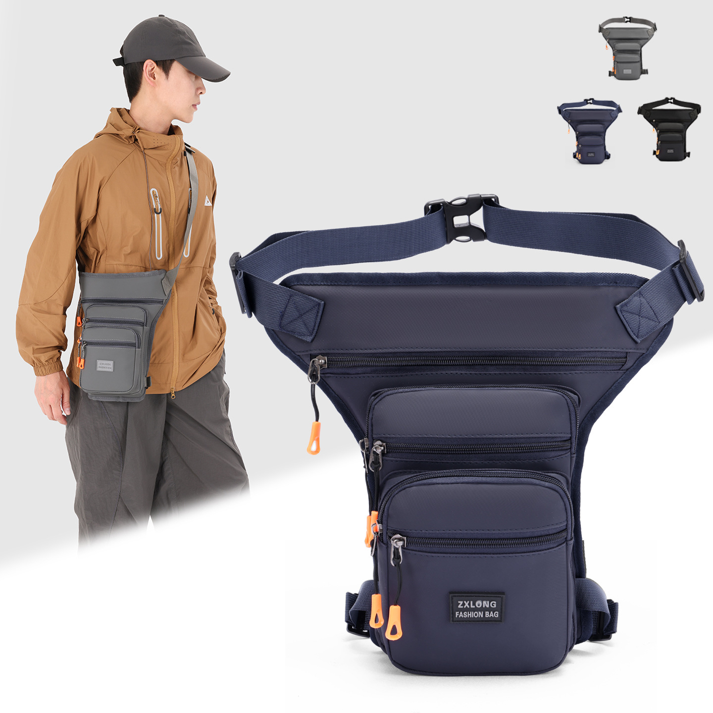 Fashionable Multifunctional Men's Chest Bag, Outdoor Cycling Sports Crossbody Bag, Trendy Versatile Oxford Cloth Commuter Shoulder Bag