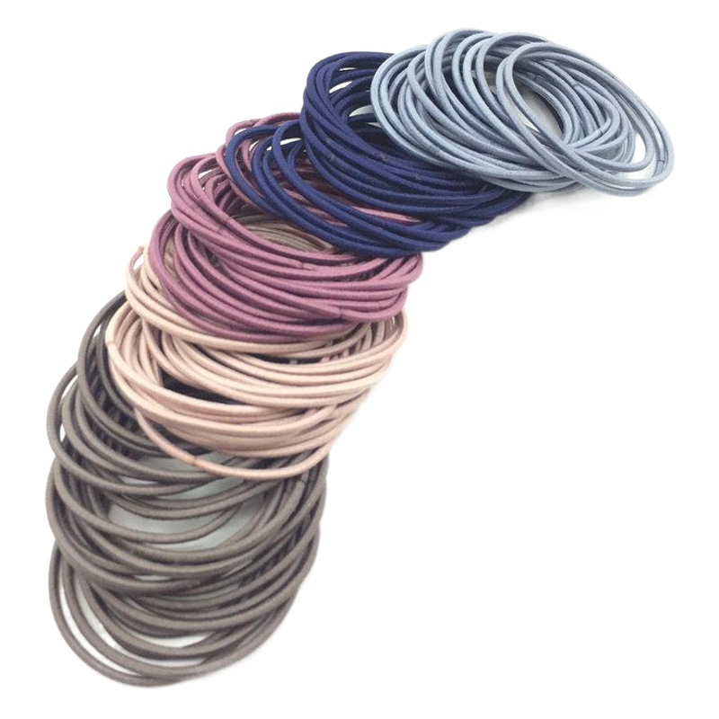 Accesorios para el cabello coreano banda de pelo de nylon alta elástico cuerda goma cabeza cuerda adulto fabricante 100 grandes bolsas de cremallera fábrica