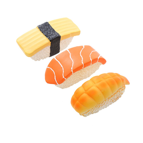 Dog Toy Sushi-Shaped Latex Chewing Toy for Puppy Teething and Oral Care, Interactive Play Pet Supplies Factory
