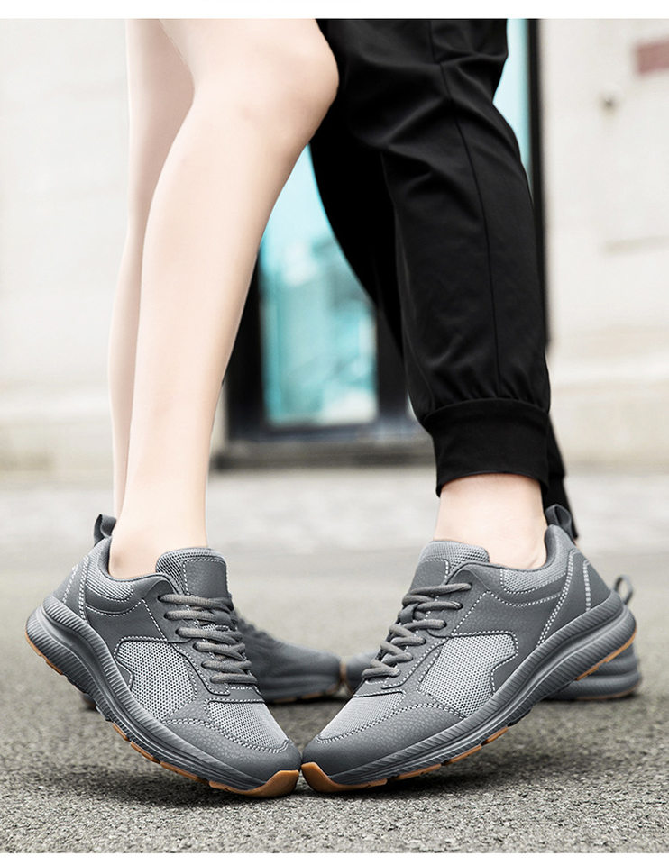 Giày chạy bộ thể thao unisex mũi rộng chống trượt, thân lưới thoáng khí cho người bàn chân rộng — Màu xám 7666, Đen 7666 chi tiết 25