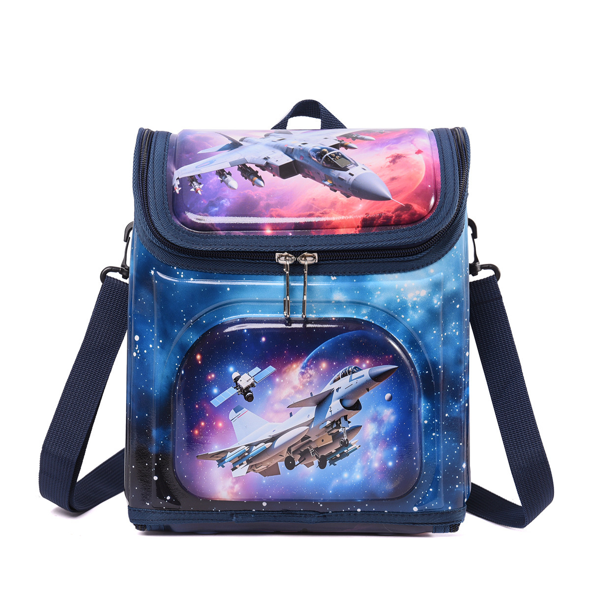 Cross-Border Foreign Trade Children's Lunch Bag Pc Hard Shell Shoulder Bag Spider-Man Cartoon Crossbody Lunch Bag Student Bag