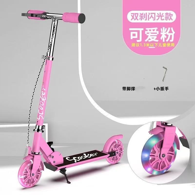 Comercio exterior más vendido para niños SOOTRE Scooter 2 patinaje sobre ruedas cochecito de bebé con freno de mano PU flash elevador plegable