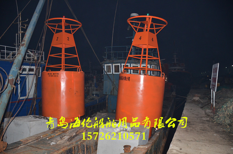 航道灯浮标 拦油浮体 围澡围油栏 钢制水鼓防撞设施山东否是海伦D
