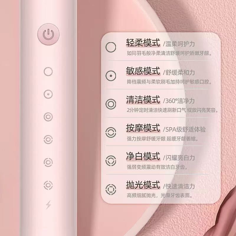 電動歯ブラシポータブルインテリジェント歯クリーニングアーティファクト充電式全自動ユニバーサル電動歯ブラシ大人と子供用|undefined