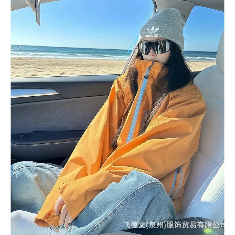 户外运动夹克外套男女同款山野纯色宽松百搭登山服城市通勤上衣|undefined