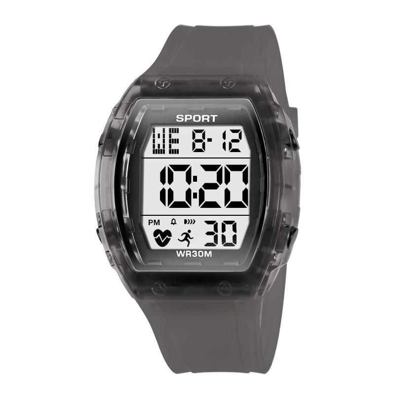 Cool gran pantalla barril de vino nocturna transparente reloj electrónico de alarma de cronómetro multifuncional para estudiantes reloj electrónico al por mayor