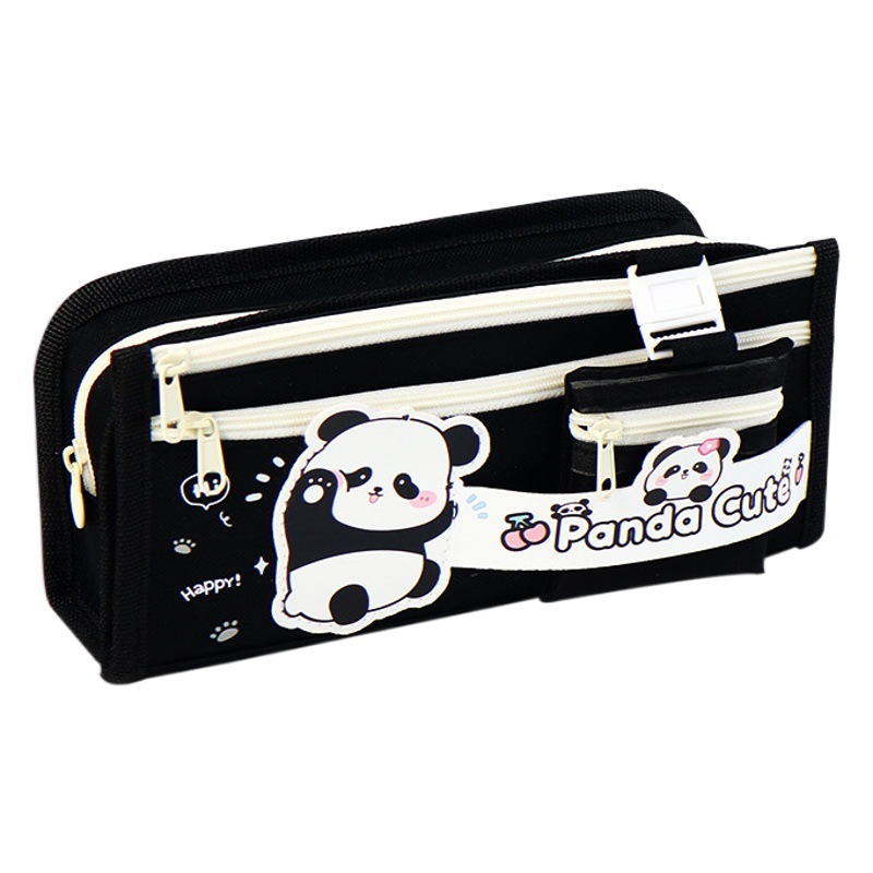 Caja de lápices de Panda transfronteriza de gran capacidad ins caja de lápices linda de alta apariencia caja de papelería de múltiples capas bolsa de papelería de estudiante de escuela primaria