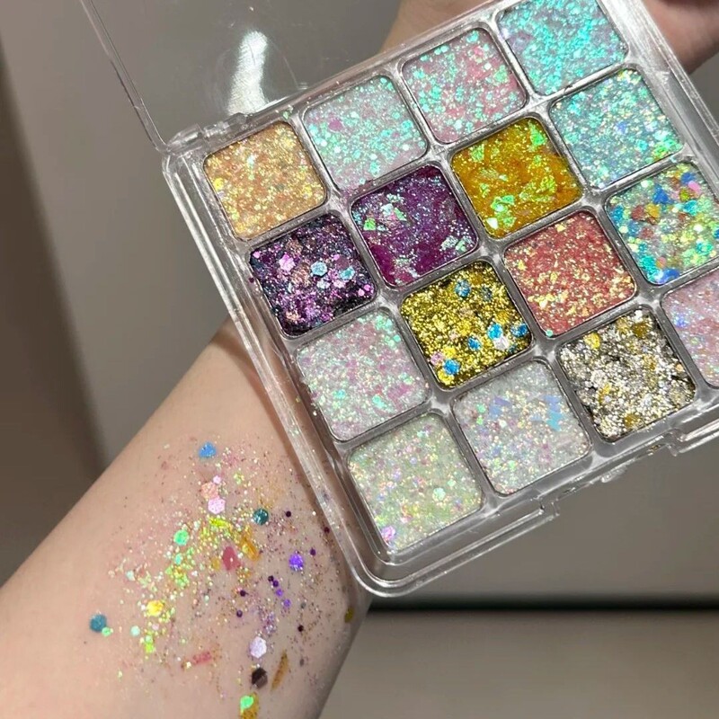 DHDL アイシャドウ接着剤不使用パフォーマンスステージメイクジェルスパンコールカラーアイシャドウ cos 61 パフォーマンスメイク|undefined