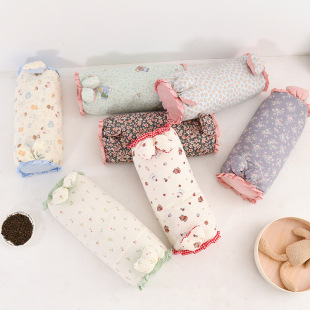 Wholesale Floral Cotton Buckwheat Children's Pillow Pastoral Style Cute Rabbit Student Neck Pillow Double Veil Removable and Washable