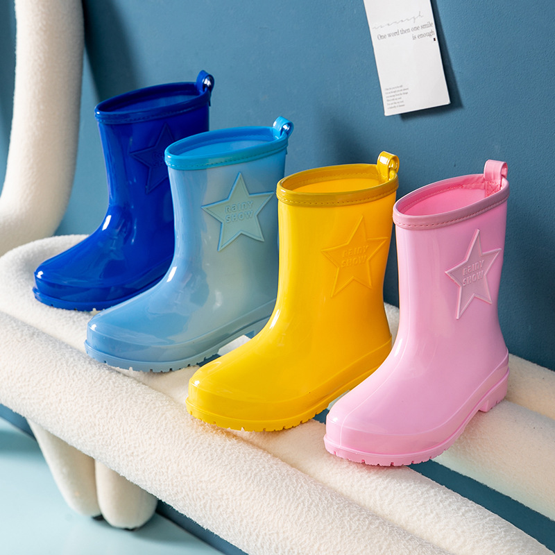 Children's Rain Boots for Boys and Girls, Non-slip Waterproof Rain Boots, Water Shoes for Students, Big Kids, Waterproof Rubber Shoes, Water Boot Covers