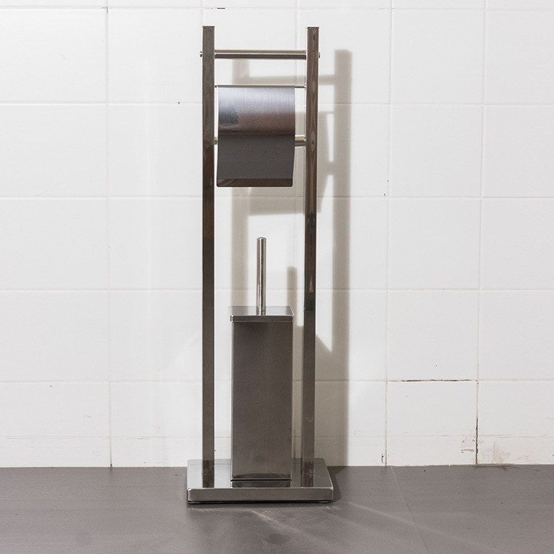 Home Acero inoxidable cepillo de inodoro sin perforación cepillo de inodoro limpio de inodoro de asiento de piso de toallitas de papel