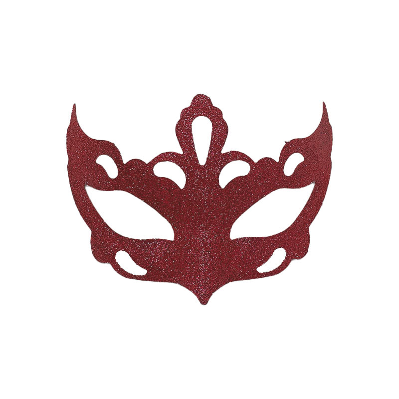 Halloween nueva máscara de mitad de cara polvo brillante corolla retrógrado máscara retrógrada misteriosa máscara de maquillaje de alto nivel máscara de baile