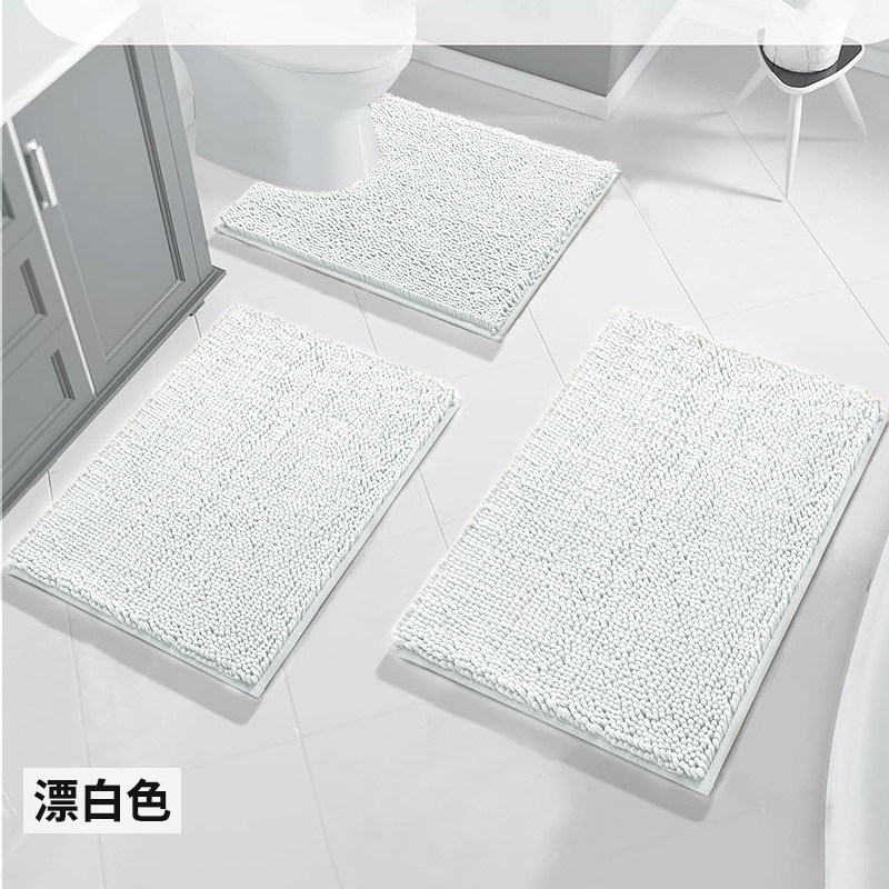 Transfronterizos dedicados al baño inodoro esterilla de piso de tres piezas conjunto de esterilla antideslizante de puerta de inodoro doméstico esterilla de absorción de agua