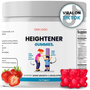 [跨境亚马逊TK热销身高软糖红色小熊Heightener Gummies软糖厂OE M]