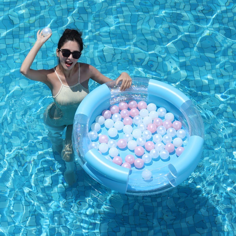 Piscina de sirena de ensueño doble anillo piscina infláble mariposa piscina de luz de luna espesa PVC hogar bebé de verano image 12