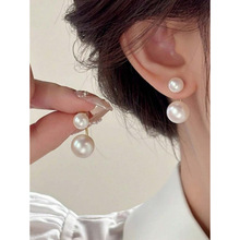 I 37525 Pearl bow luxury earrings ������������ݶ����羳