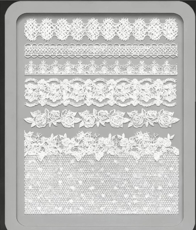 Molde de manicura amor arco en relieve flor ornamentos molde abrasivo alta permeabilidad estereoscópica DIY decoración molde de silicona