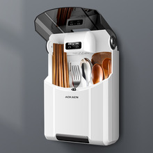 收纳防霉筷子筒家用带盖防尘厨房免打孔多功能沥水筷子筒筷子笼