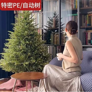 装饰品客厅摆件家用加密胖仿真纯圣诞树新款大型PE圣诞节装饰发光