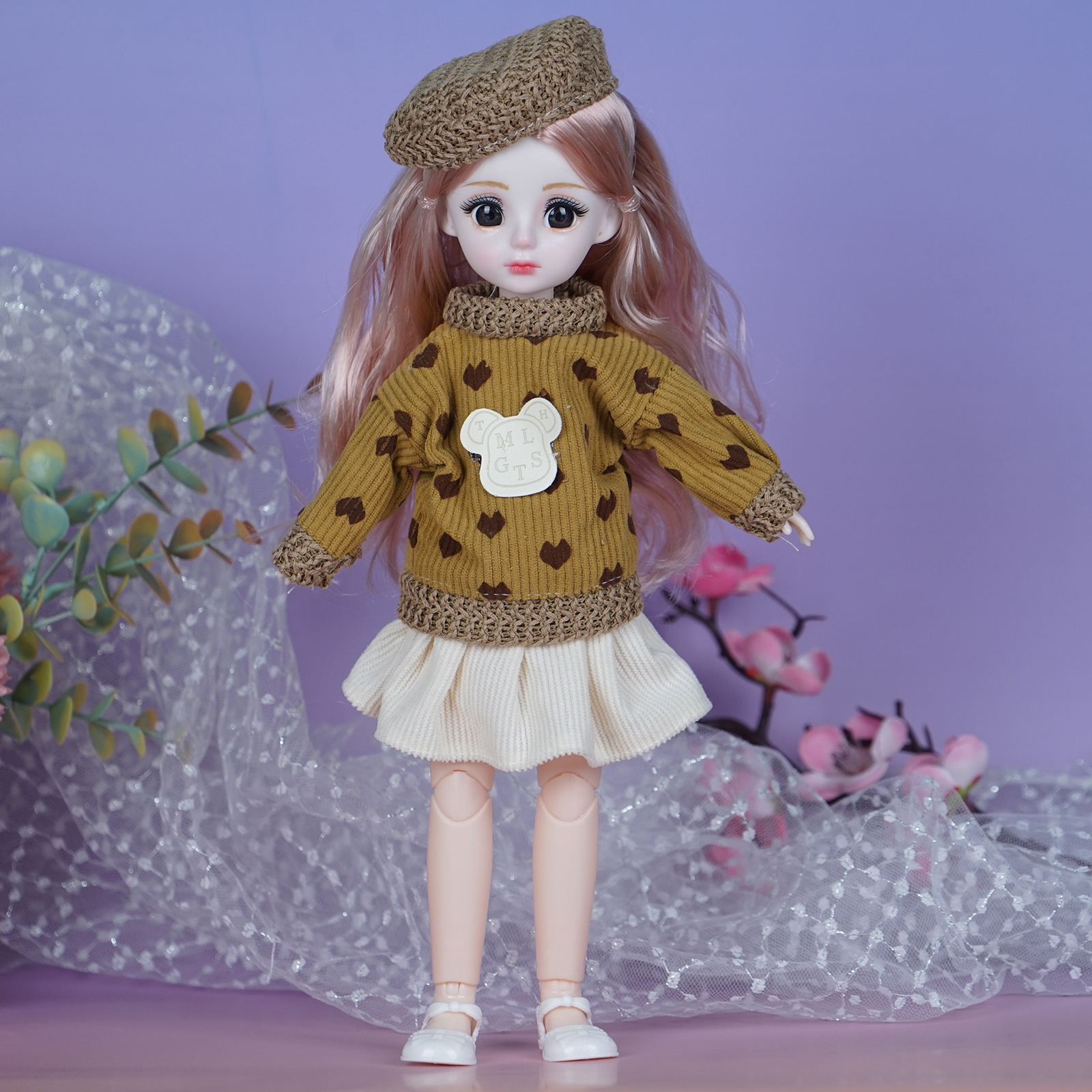 30cm Wangzhao Barbie Girl Changeable Clothes Princess Baby Doll Play House Doll Gift Box