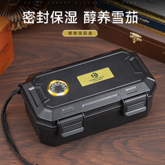 HANNICOOKシガー携帯ケースシーリング防水クリエイティブ2層大容量10本入シガー保湿ケース