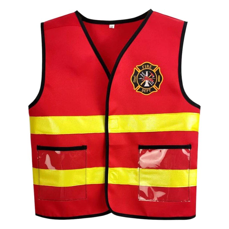 Детский жилет пожарного из 6 предметов, игровой костюм героя пожаротушения, игровой костюм на Хэллоуин, игрушки для пожаротушения