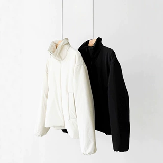 预售雾感薄质尼龙面料！3M棉宽松棉服立领外套26年春秋