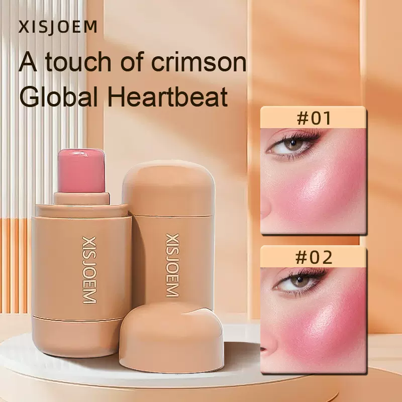 跨境专供口袋腮红棒哑光自然显白多色腮红泥提亮高光修容膏Blush