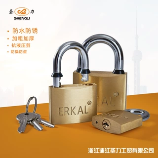 厂家定制通开厚型铜挂锁中厚型铜锁外贸铜挂锁可定牌工具箱铜锁头