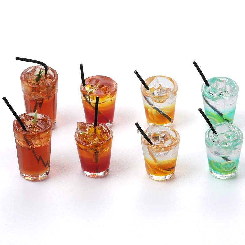 Оптовая продажа: милые реалистичные подвески из смолы и акрила в виде напитков (кофе, лимонад) для украшения автомобиля