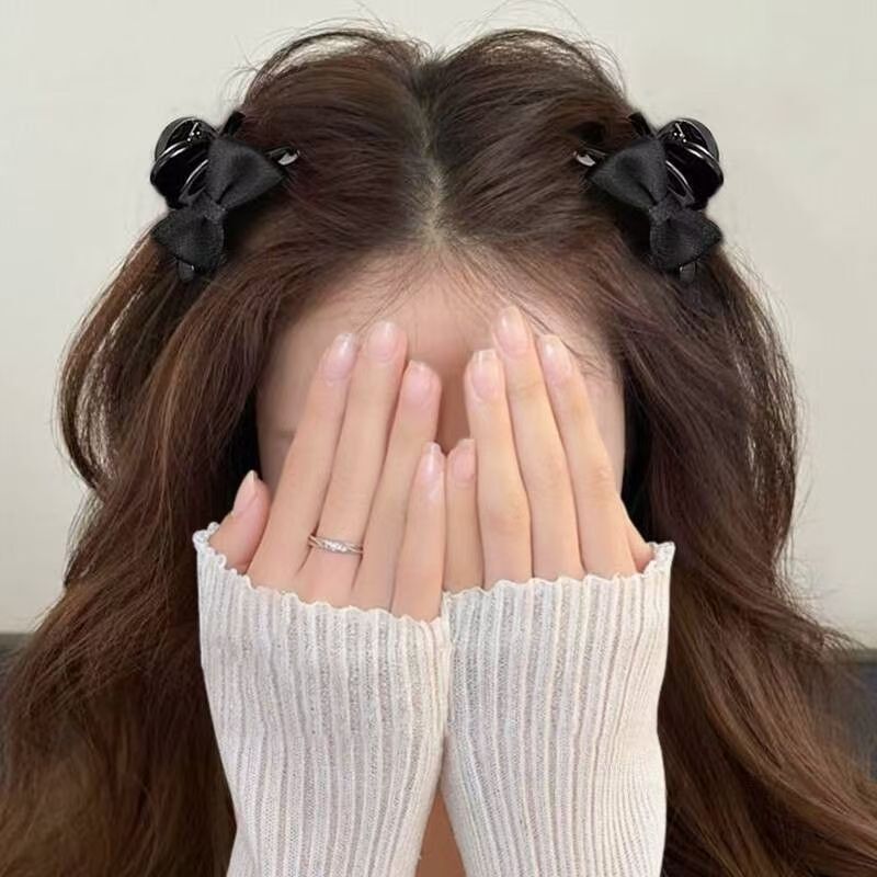蝴蝶结公主头发夹女2025新款高端迷你小抓夹侧边发卡刘海夹子头饰|undefined