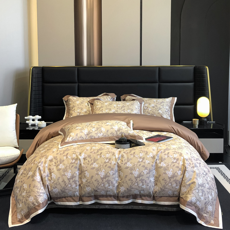 2024 nuevo traje de cuatro piezas de impresión digital de algodón 50S