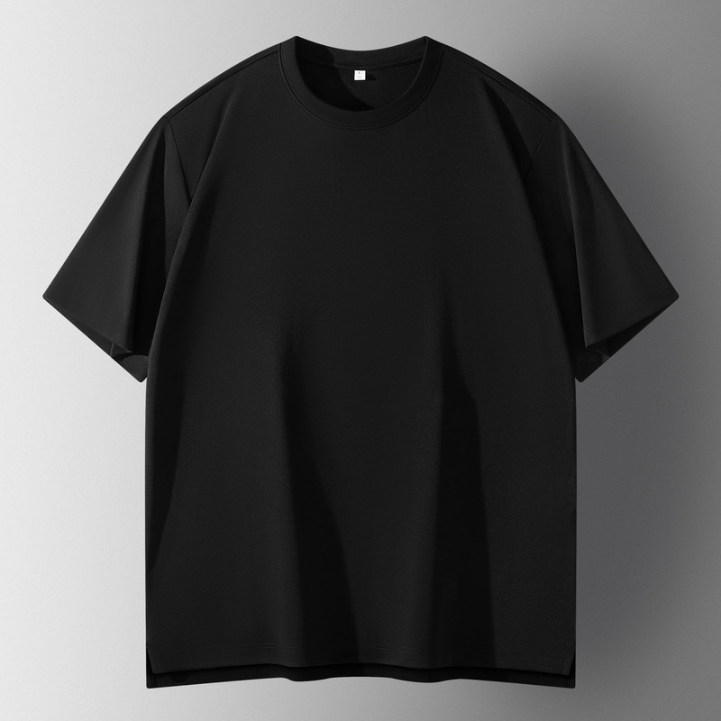 Liquid Ammonia Double-Sided 220g 60S Front and Rear Slit Design High-End Large Size Men's Workwear Team T-Shirt Customization Liquid Ammonia Double-Sided 220g 60S Front and Rear Slit Design High-End Large Size Men's Workwear Team T-Shirt Customization
