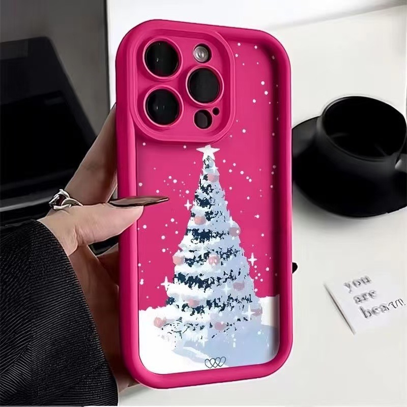 Árbol de navidad de esmeril-rosa roja-nieve 1103