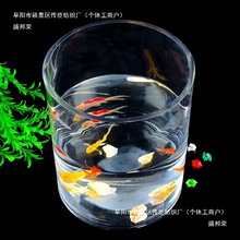 加厚大号玻璃直筒鱼缸圆柱形透明金鱼缸办公室桌面家用小型圆极凯