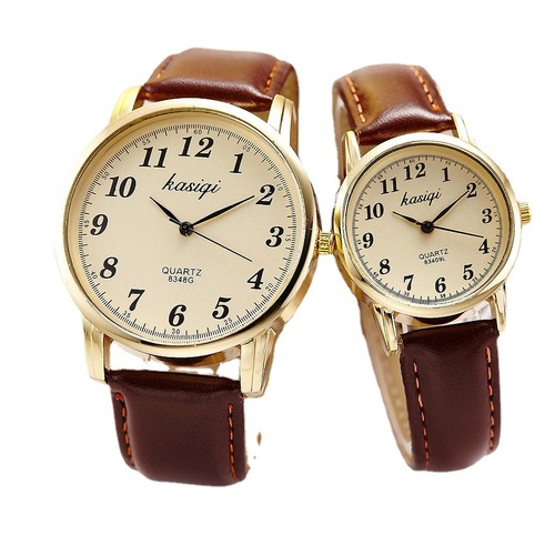 New style fashionable Korean brand watches, women's student quartz watches, men's belts, casual couple watches