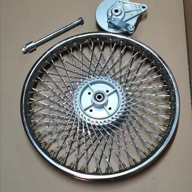 Cub CY80 retro modified rim 72 spoke twist steel ring motorcycle Jialing JH70 front and rear rim assembly