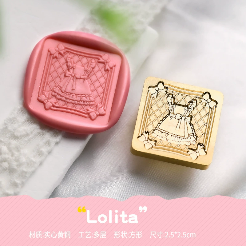 New product relief lacquer seal, copper head girl mind series literary cute girl Zhang head wholesale