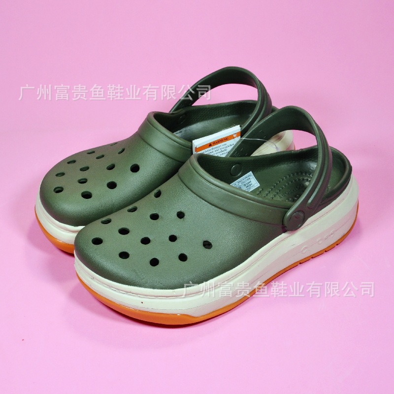 Full-Speed Croc Shoes Summer Slippers Thick-Soled Casual Sandals Fashionable Sports Non-Slip Beach Shoes