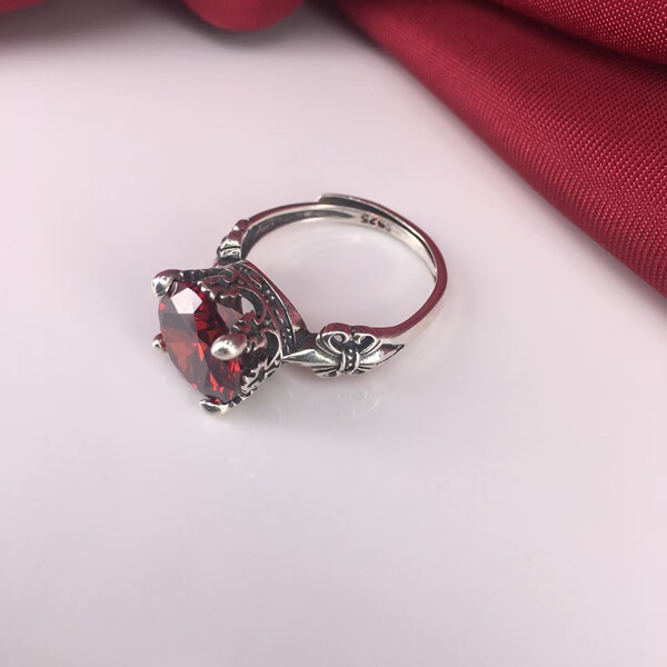 Agate retro ring for men and women