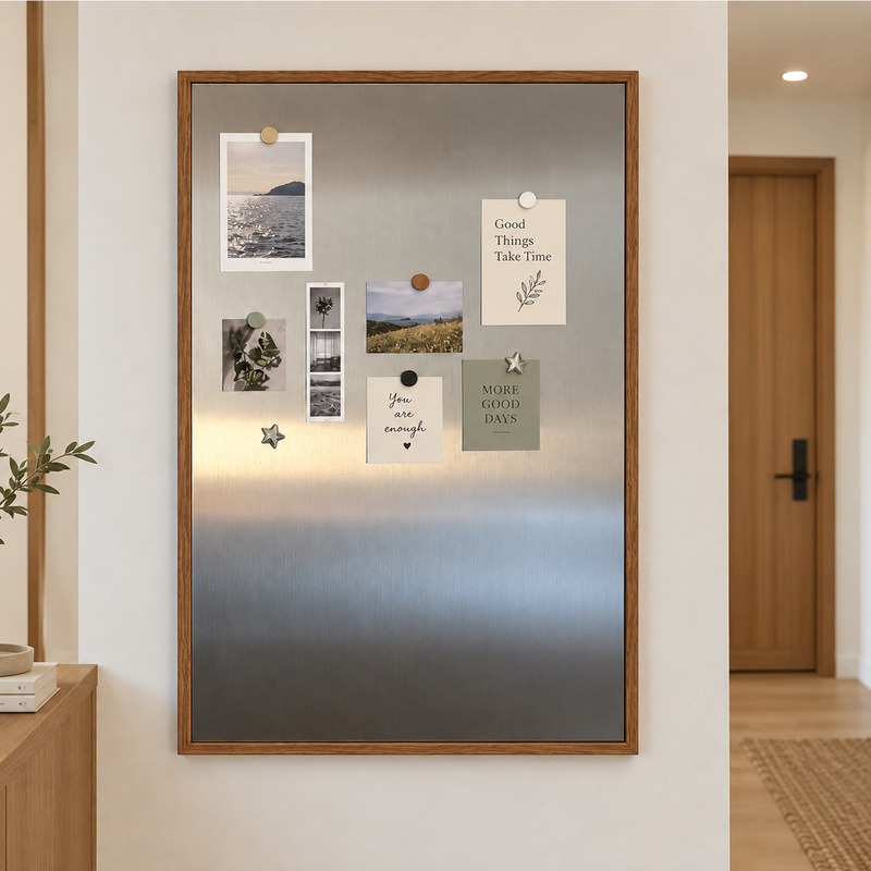 Magnetic stainless steel minimalist DIY entryway decorative painting, new home living room multifunctional photo wall, trendy hanging art, housewarming gift Magnetic stainless steel minimalist DIY entryway decorative painting, new home living room multifunctional photo wall, trendy hanging art, housewarming gift