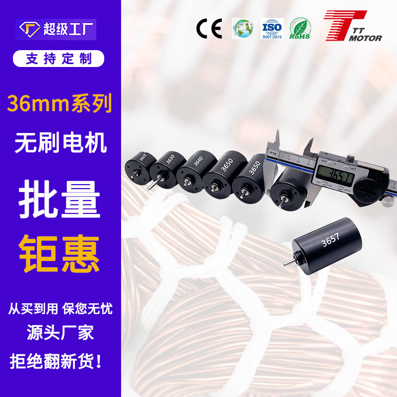 12V 555 Brushless Motor Built-In Driver Will Turn Double Ball 36mm Brushless Motor When Powered