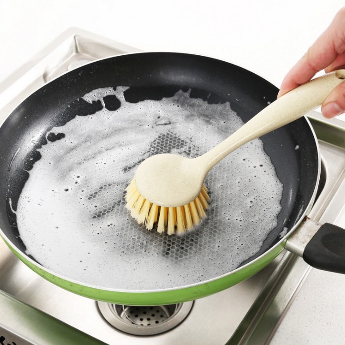 Cocina de limpieza plato cepillo colgante antiadherente aceite mango largo olla cepillo de lavado estufa cepillo de limpieza plato de lavado olla cepillo de lavado