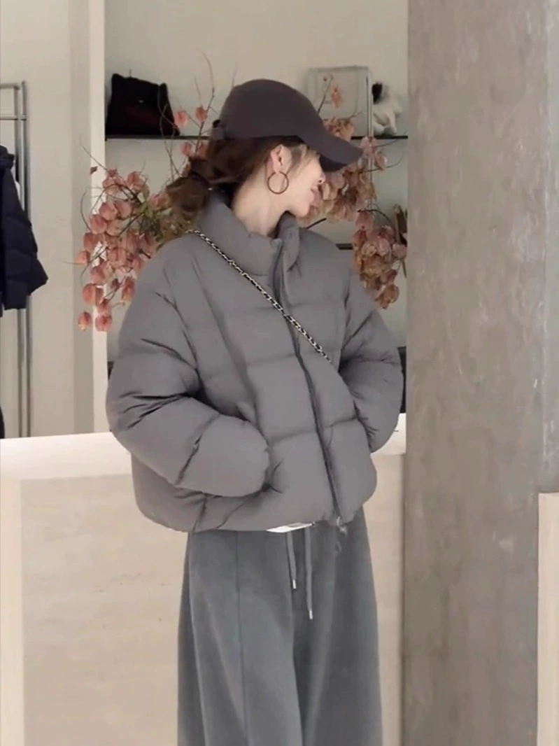Short winter down jacket, duck down, 2025 years, for teenagers