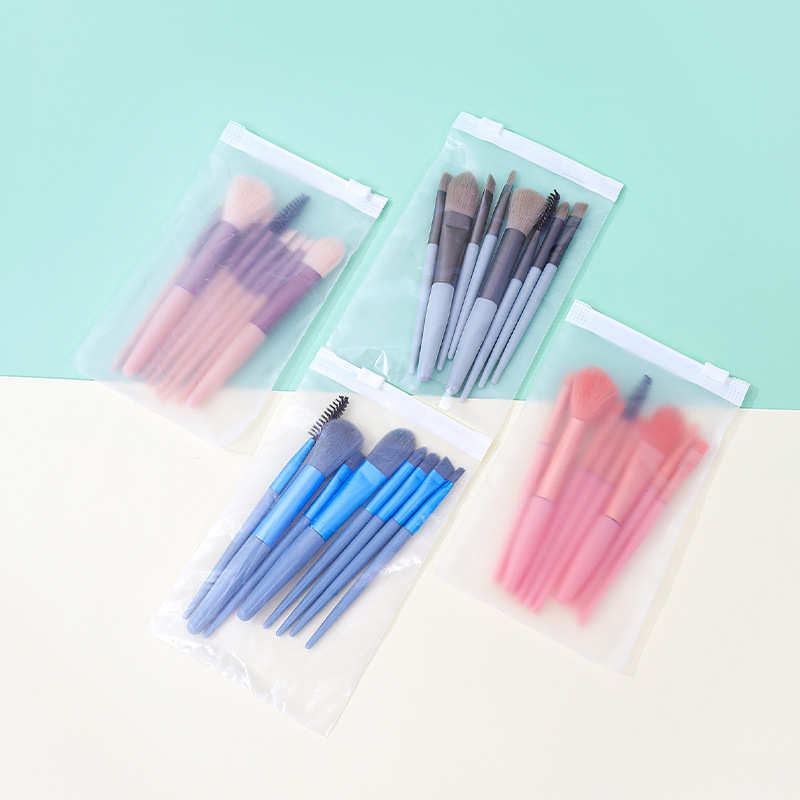 Pincel de maquillaje portátil pequeño 8 juego completo de pinceles de maquillaje cepillo de rubor cepillo de rímel cepillo de detalle bolsa de pinceles de maquillaje herramientas de maquillaje