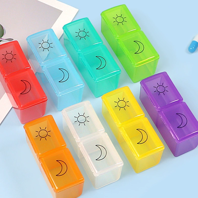 Новый продукт 2 сетки таблетки портативная мини-баночка для таблеток 31-дневная фармацевтическая коробка для завершения и упаковки на неделю и семь дней дважды