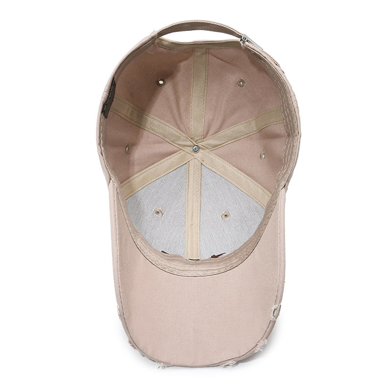Vieux trou usé hard top bec de canard femmes au printemps automne, à la mode et personnalisé, simple soleil de rue en plein air_voghion.com